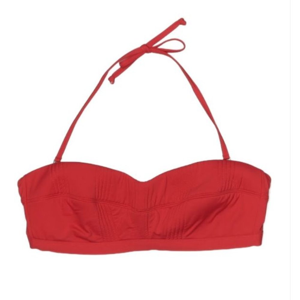 Athleta Red Swimsuit Halter Bikini Top - Supportive Fabric